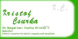 kristof csurka business card